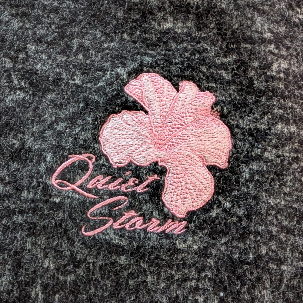 Quiet Storm Women's Gray Sweater with Pink Detail